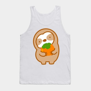 Cute Persimmon Sloth Tank Top